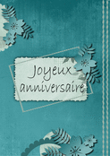 Carte anniversaire avec des fleurs élégantes